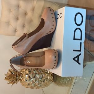 Aldo Mignogna Tan Leather Wedge Sz. 40 (9)